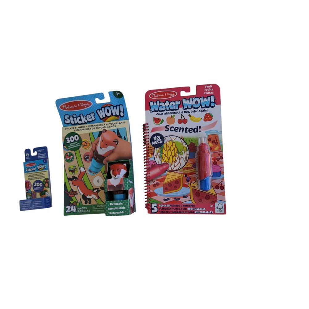 Melissa & Doug Sticker WOW Fox & Water WOW Scented Fruit Kids Activity Set NEW